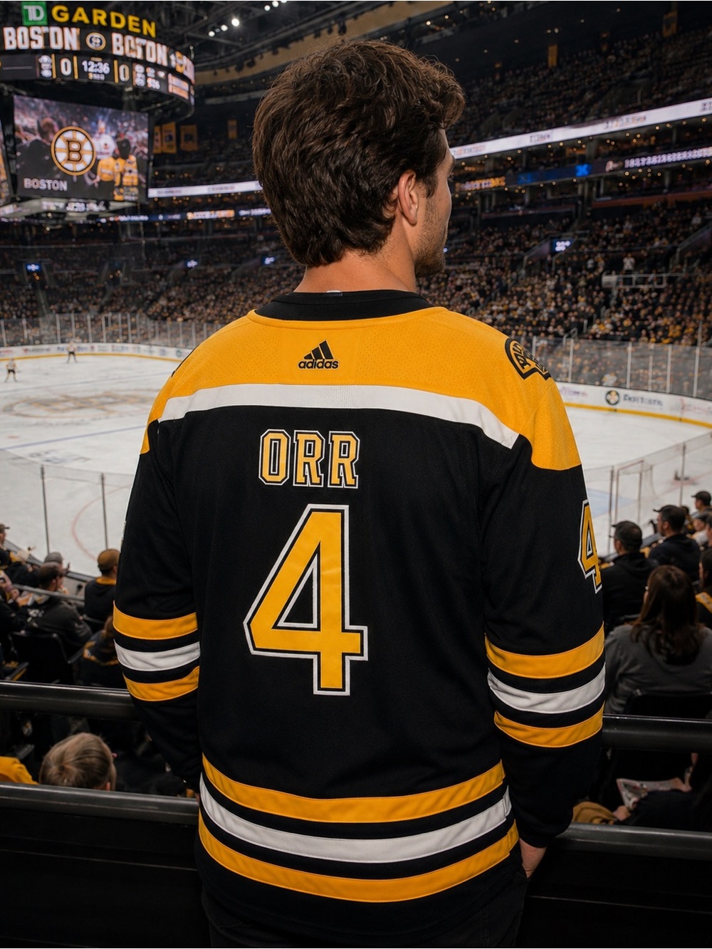 NWT BOBBY ORR BOSTON BRUINS ADIDAS AUTHENTIC NHL HOCKEY JERSEY SZ XXL